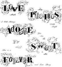 Technique Tuesday - Word Stamp Set - In A Word: Love  (sold individually)